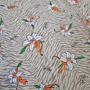 Vintage Tiger Lilly Novelty Fabric Piece Remenant 1/2 yard